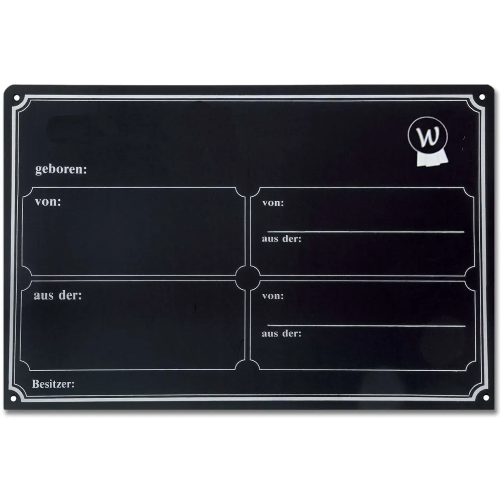 Waldhausen Boxenschild Neutral Schwarz