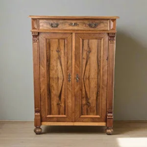 ANTIK NUSSBAUM VERTIKO holz kommode schrank vintage vollholz