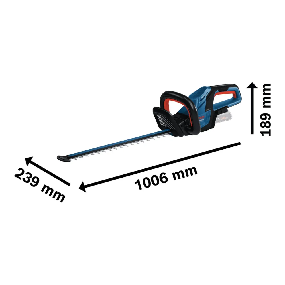 Bosch GHE 18V-50 Professional Akku Heckenschere 18 V 50 cm Brushless + 1x Akku 4,0 Ah + Ladegerät