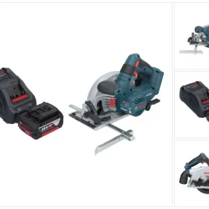 Bosch GKS 18V-57-2 Professional Akku Handkreissäge 18 V 165 mm Brushless + 1x Akku 5,0 Ah + Ladegerät