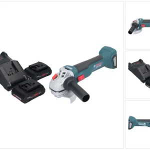 Bosch GWS 18V-10 Professional Akku Winkelschleifer 18 V 115 mm Brushless + 2x ProCORE Akku 4,0 Ah + Ladegerät