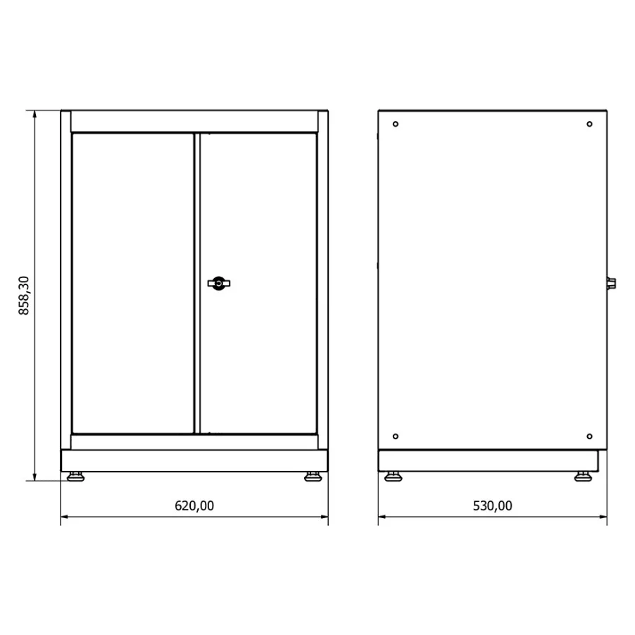 Bullram TOOLBOX4YOU Expert Serie - Einzelmodul Unterschrank mit 2 Türen