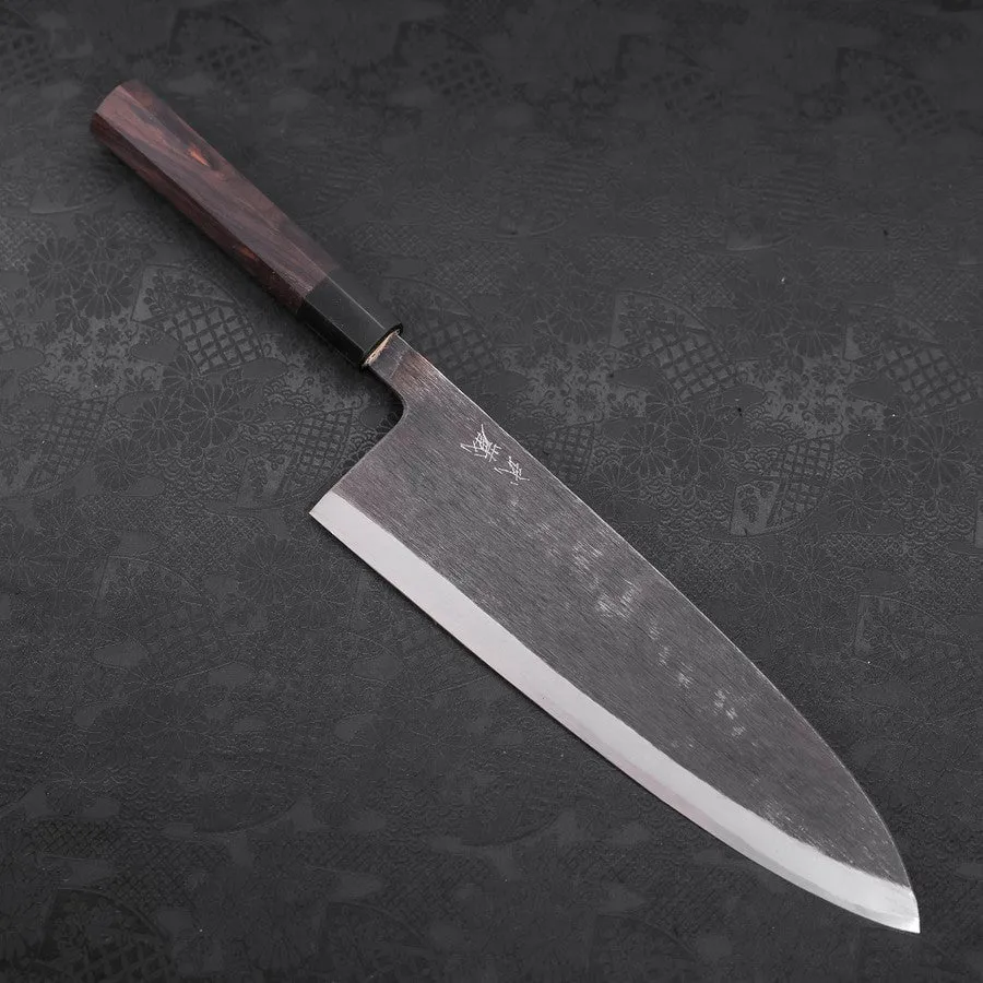 Deba Blue Steel #2 Kurouchi Büffelhorn und Ebenholz Griff 270mm - (Dick)