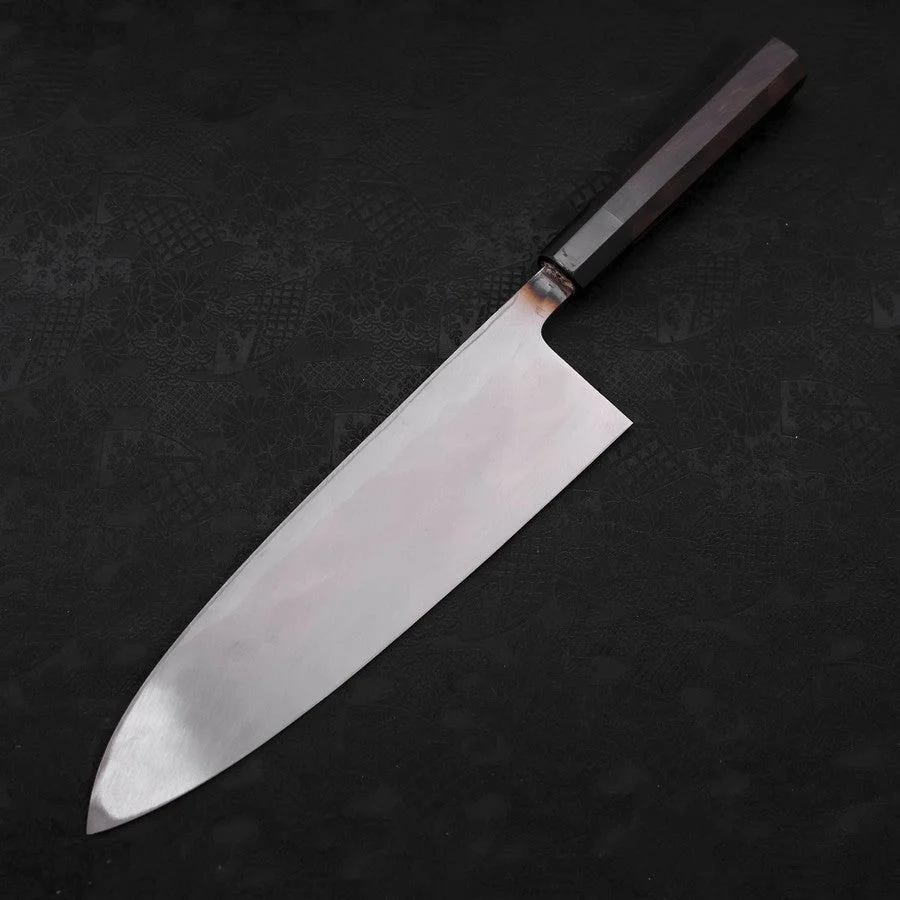 Deba Blue Steel #2 Kurouchi Büffelhorn und Ebenholz Griff 270mm - (Dick)