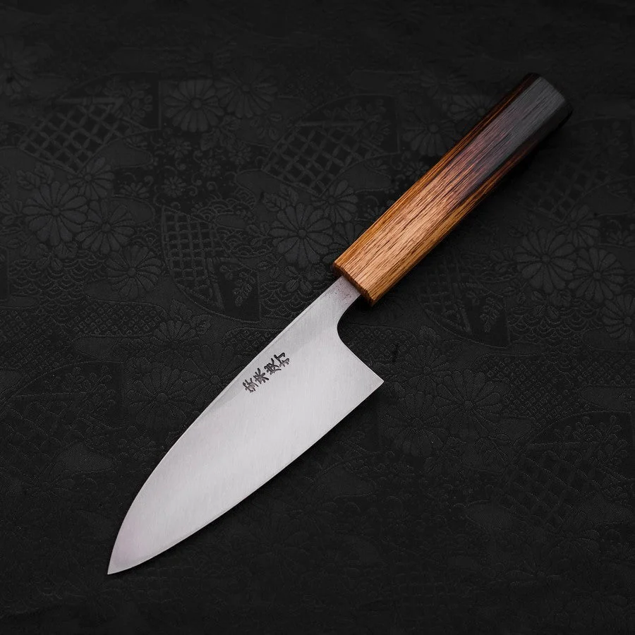 Deba White Steel #2 Kurouchi Tsuchime Yaki Urushi Griff 120mm