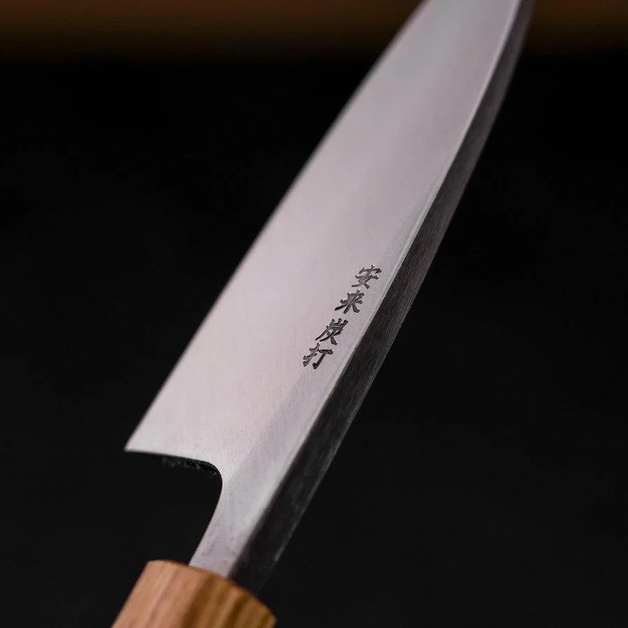 Deba White Steel #2 Kurouchi Tsuchime Yaki Urushi Griff 120mm