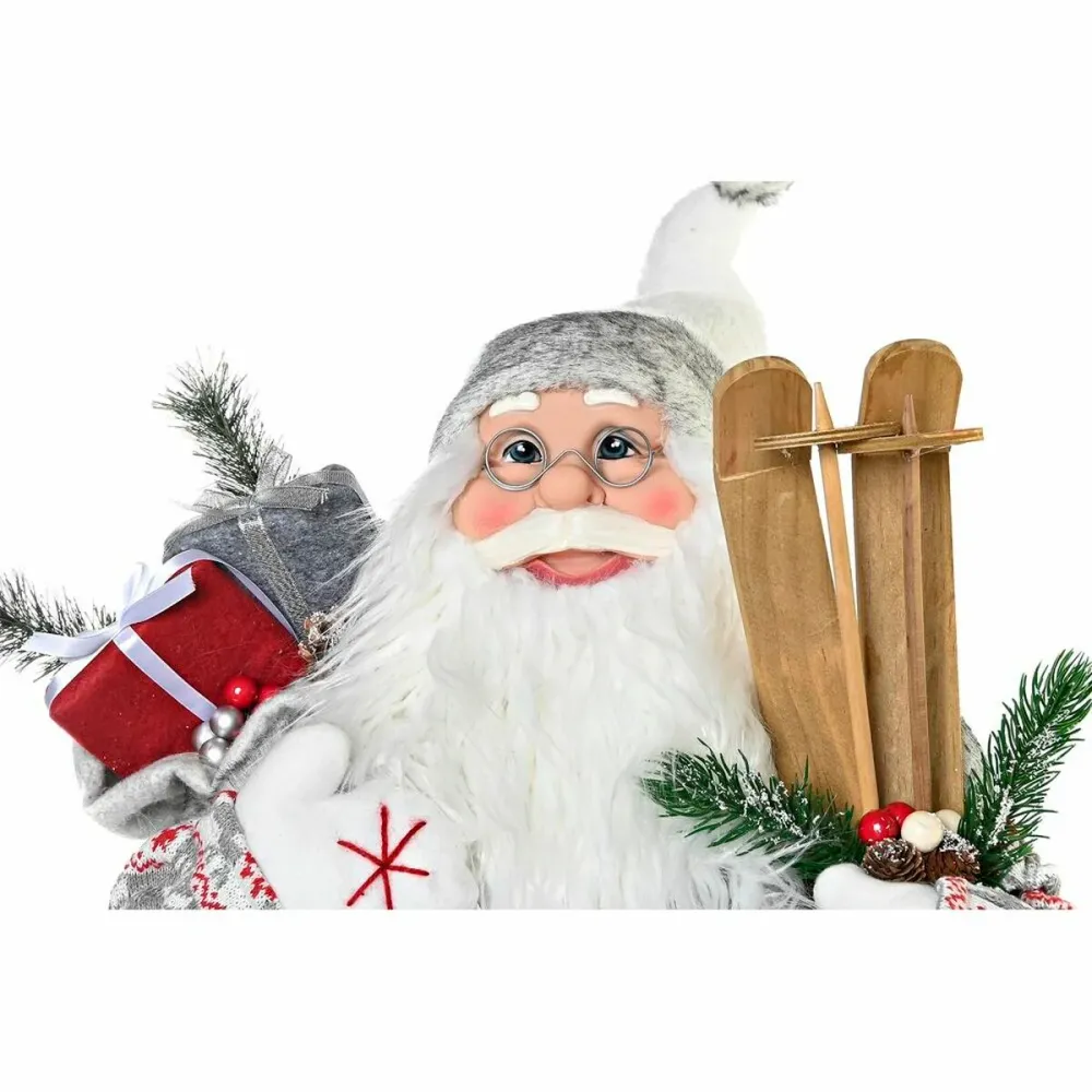 Dekoration DKD Home Decor Weihnachtsmann Weiß Rot Grau PVC 45 x 34 x 83 cm