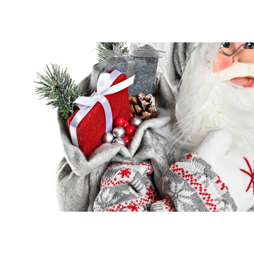 Dekoration DKD Home Decor Weihnachtsmann Weiß Rot Grau PVC 45 x 34 x 83 cm