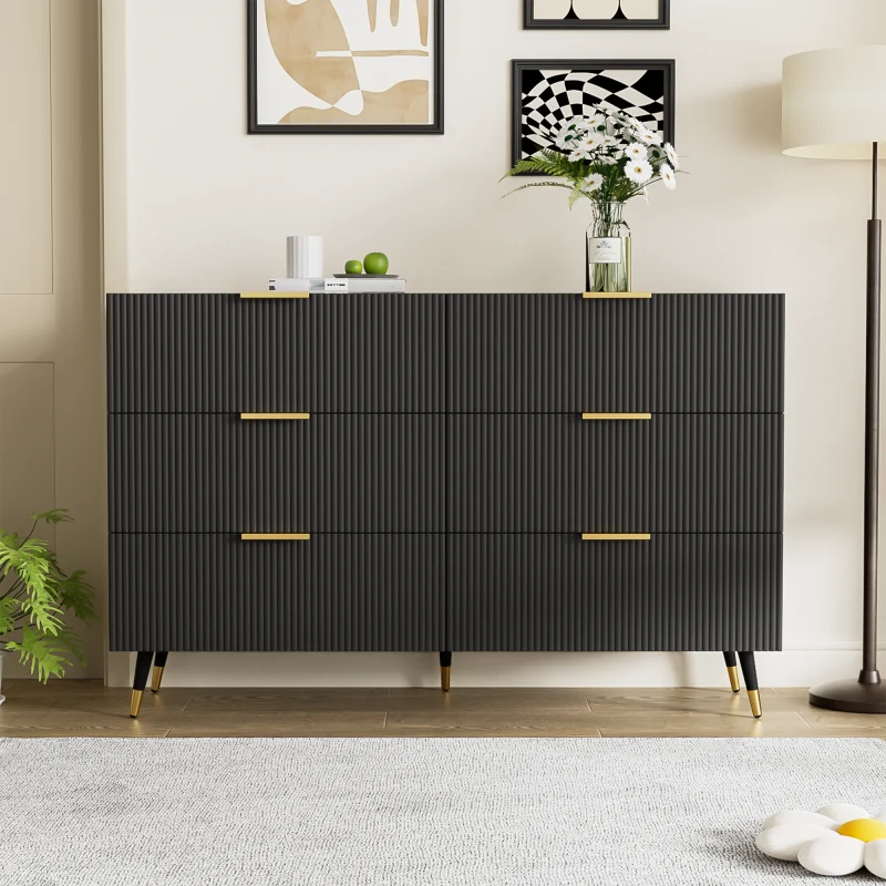 Elegantes Sideboard mit modernem Design, Kommode mit Schubladen und viel Stauraum