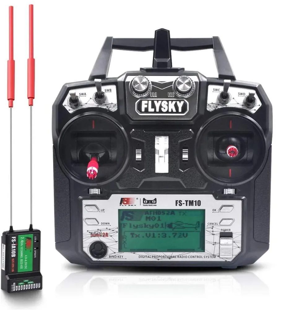 Flysky TM10 FS-TM10 2,4G 10CH RC Sender Controller mit iA10B Empfänger FS i6X Upgrade für RC Hubschrauber RC Drone FPV