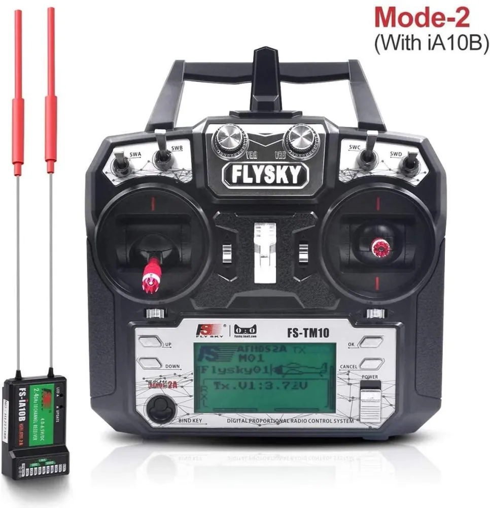 Flysky TM10 FS-TM10 2,4G 10CH RC Sender Controller mit iA10B Empfänger FS i6X Upgrade für RC Hubschrauber RC Drone FPV