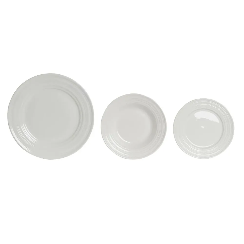 Geschirr-Set DKD Home Decor Weiß Porzellan 18 Stücke