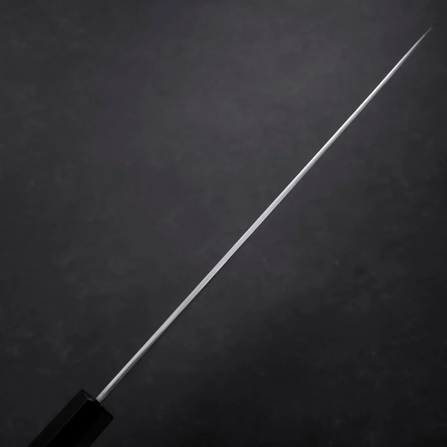 Gyuto Blue Steel #1 Kasumi Büffelhorn und Ebenholz Griff 240mm