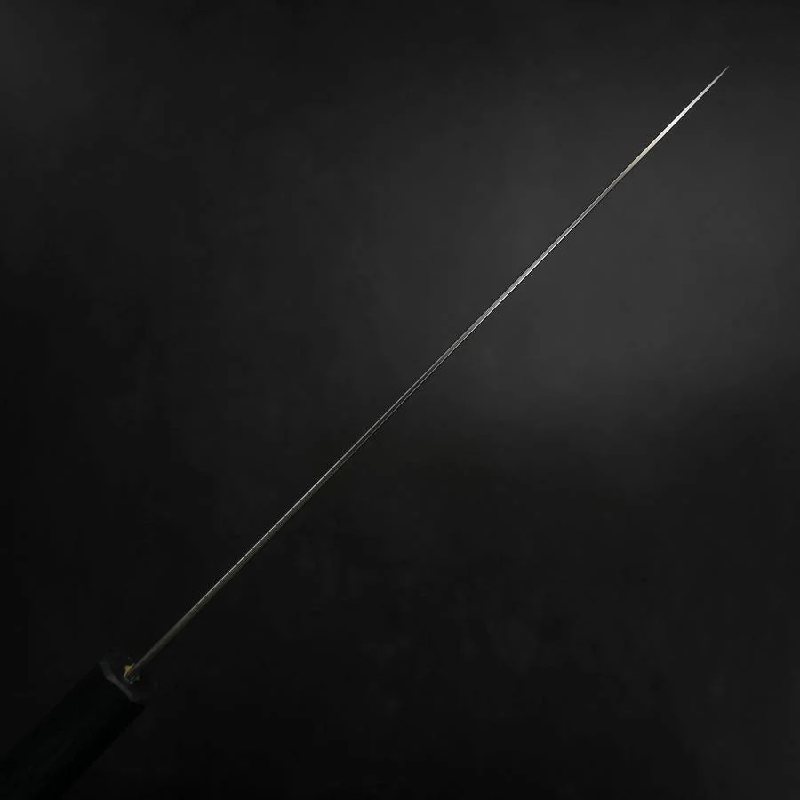 Gyuto SLD Wellen Nickel Damast Dunkelblauer Urushi Griff 240mm