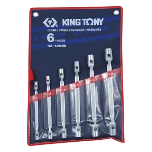 KING TONY Profi-Werkzeuge - 12-Kant Doppelgelenk-Steckschlüsselset - 6 tlg. 1A06MR