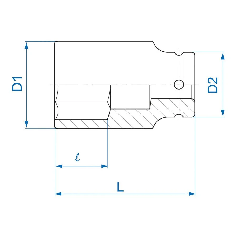 KING TONY Profi-Werkzeuge - 3/4" 12-Kant Kraft-Steckschlüssel, Zoll - 1-1/4" 643540S