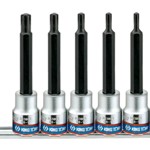 KING TONY Profi-Werkzeuge - 3/8" RIBE Steckschlüssel-Set, Steckleiste - 5 tlg. 3105PR01