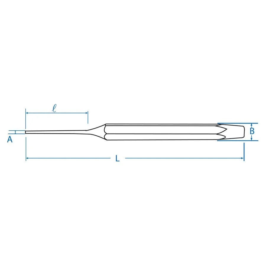 KING TONY Profi-Werkzeuge - Splinttreiber, 230 mm - Ø 12 mm 7641209
