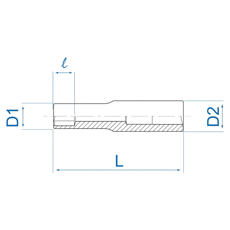 KING TONY Profi-Werkzeuge - 1/4" TORX®-Steckschlüssel-Einsatz, lang - E7 227507M