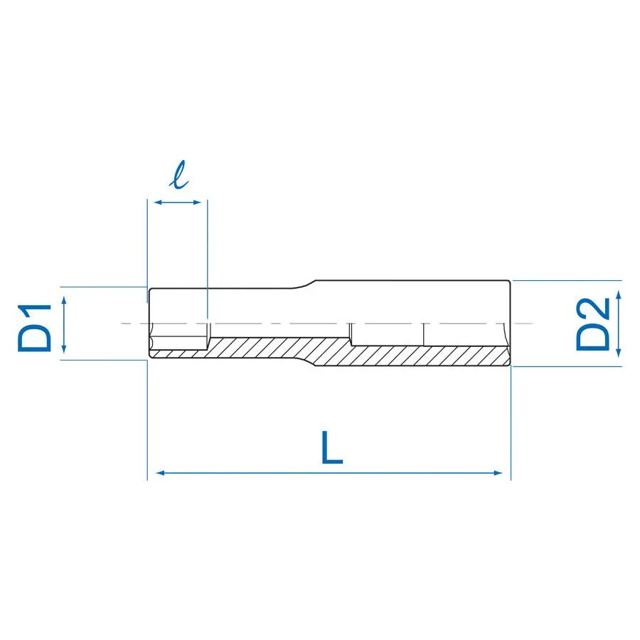 KING TONY Profi-Werkzeuge - 1/4" TORX®-Steckschlüssel-Einsatz, lang - E7 227507M
