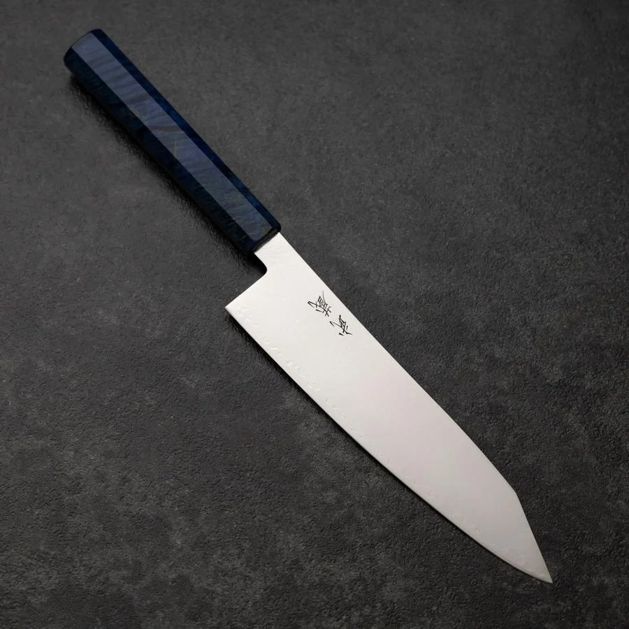 Kiritsuke VG-10 Damast Blauer Birkenholz Griff 210mm