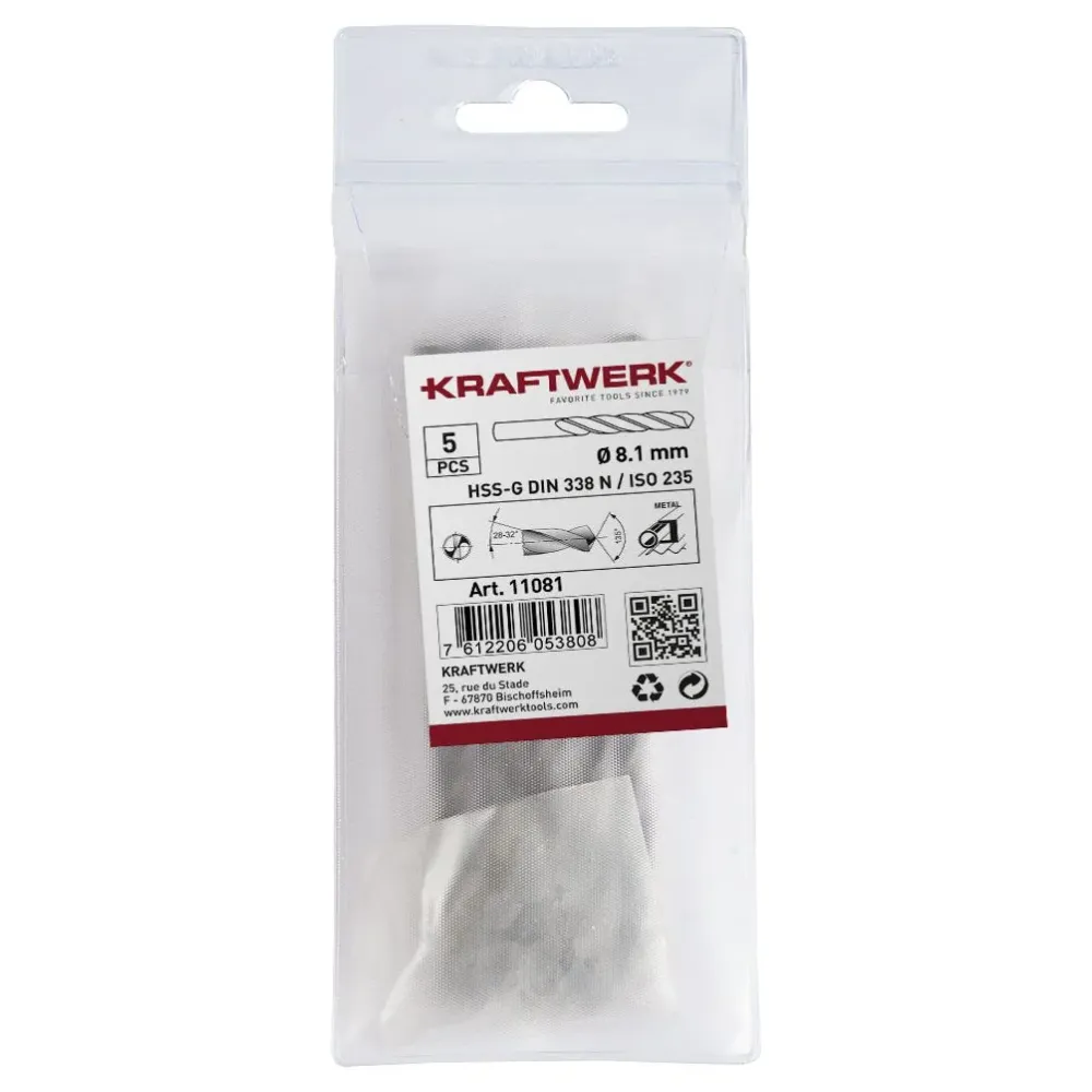 Kraftwerk Spiralbohrer HSS-G DIN 338 Typ N 12.5 mm