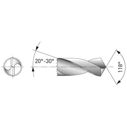 Kraftwerk Spiralbohrer HSS-R DIN 338 Typ N 2.5 mm