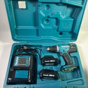 Makita DDF 453 SYE Akku Bohrschrauber 18 V 42 Nm + 2x Akku 1,5 Ah + Ladegerät + Koffer - Reparaturgerät