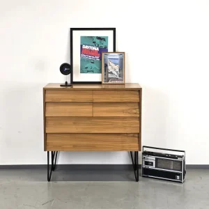 MID CENTURY SCHUBLADEN KOMMODE sideboard nussbaum holz vintage