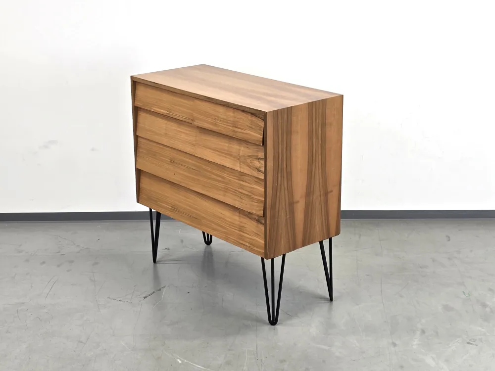 MID CENTURY SCHUBLADEN KOMMODE sideboard nussbaum holz vintage