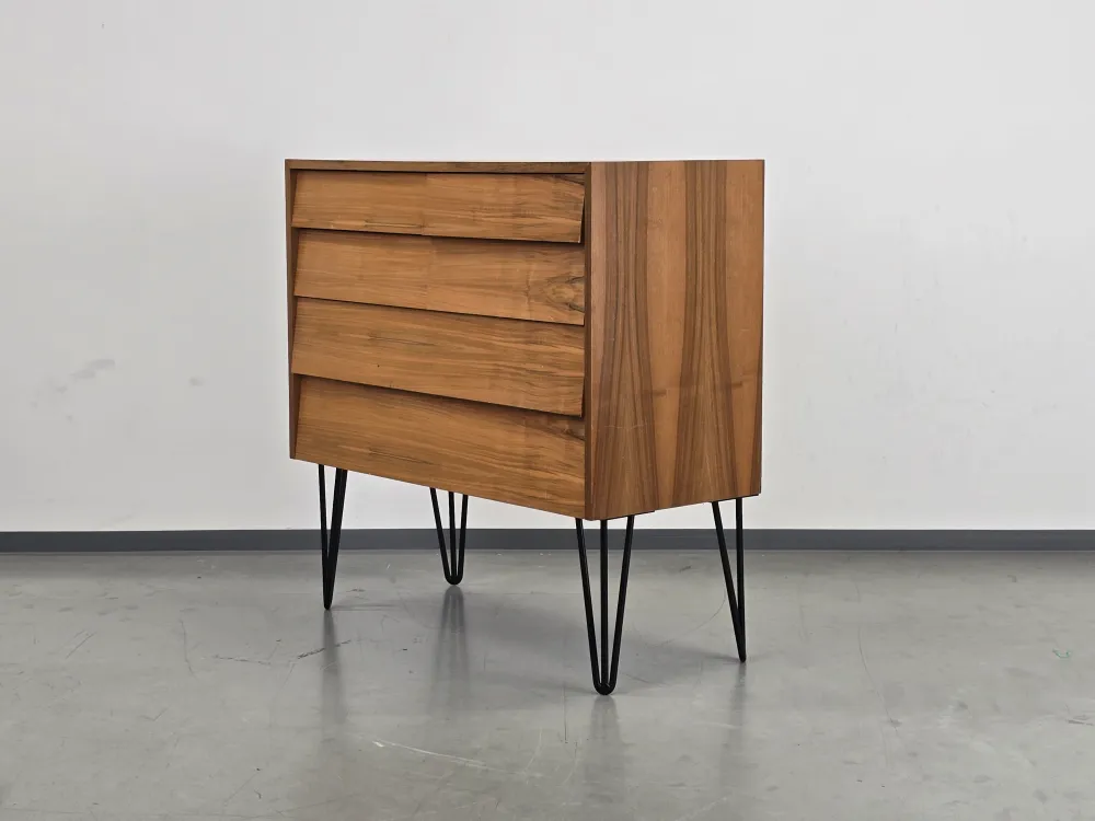 MID CENTURY SCHUBLADEN KOMMODE sideboard nussbaum holz vintage