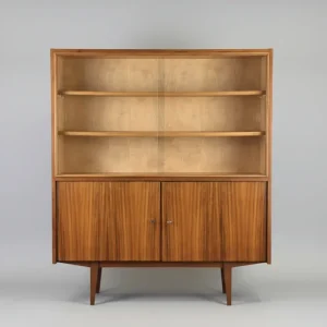 MID CENUTRY VITRINE schrank kommode holz vintage retro ddr 1960er vitrinenschrank