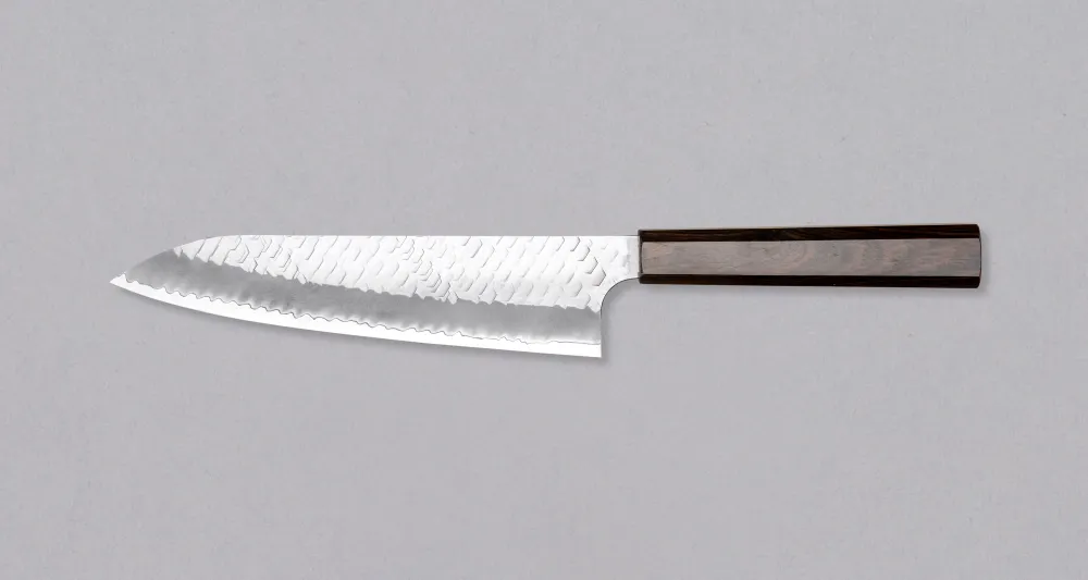 Nigara Gyuto SG2 Tsuchime Wa Ebenholz 210 mm (8,3 Zoll)