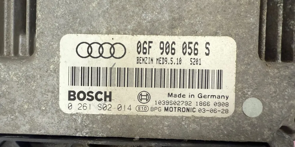 Original Files Audi A4 2.0 FSI 06F906056S Bosch MED9.5.10 0261S02014 SW 1037368035 Software upgrade 06F906056S
