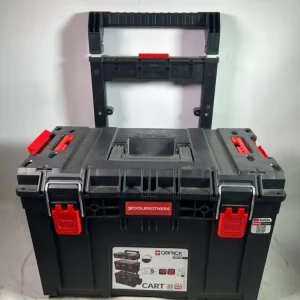 Qbrick System PRIME Cart Trolley stapelbar 590 x 425 x 660 mm 37 l IP66 100 kg belastbar mit Doppelteleskopstiel aus Alumi...