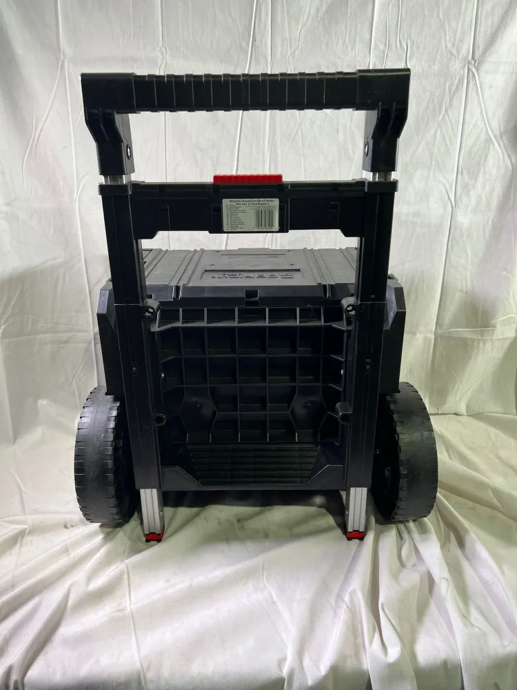 Qbrick System PRO Cart 2.0 Plus Drawer 2 mobile Box auf Rädern 520 x 415 x 660 mm 9,5 l 12 l abnehmbarer Doppelteleskopgri...