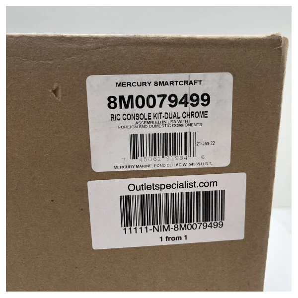 Quecksilber Mercruiser DTS Dual Control Engine Control Kit - 8m0079499