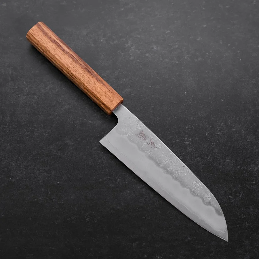Santoku Silver Steel #3 Nashiji Eichenholz Griff 165mm