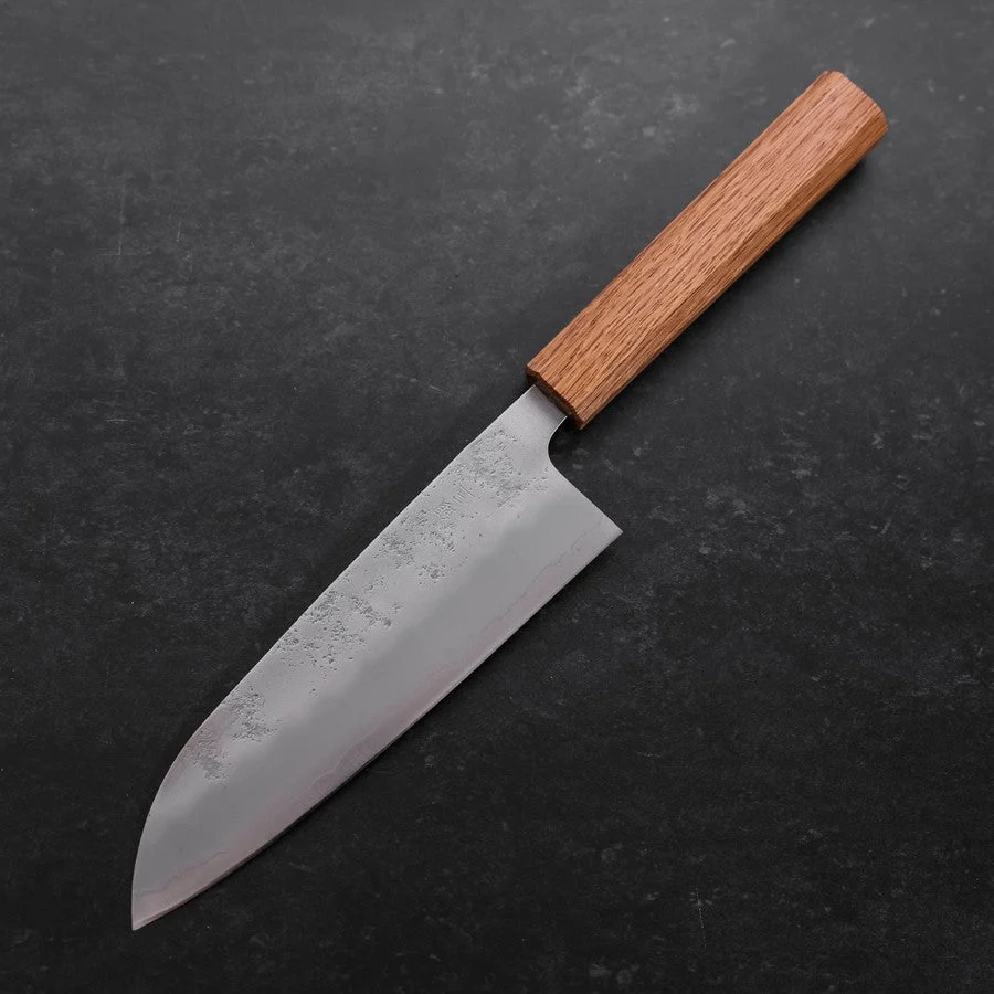 Santoku Silver Steel #3 Nashiji Eichenholz Griff 165mm