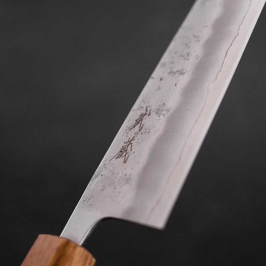 Santoku Silver Steel #3 Nashiji Eichenholz Griff 165mm