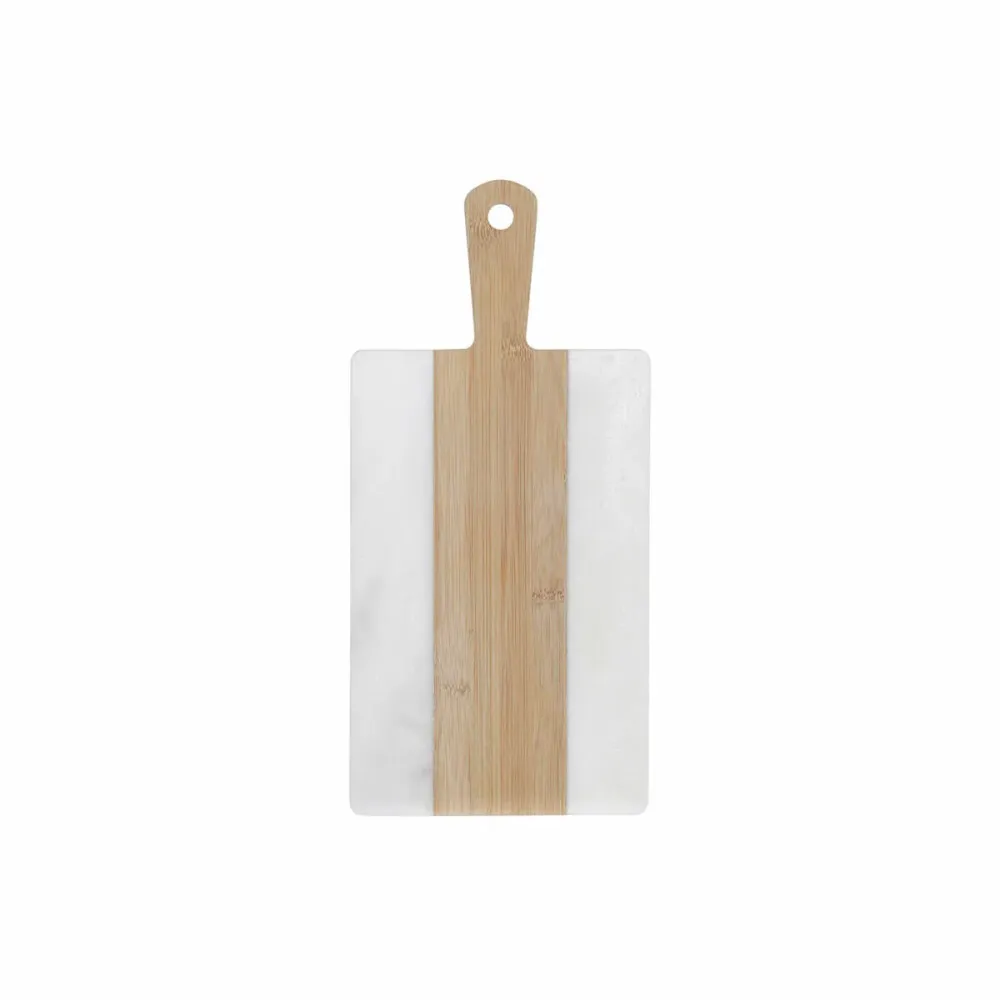 Schneidebrett DKD Home Decor Weiß natürlich Bambus Marmor Kunststoff rechteckig 38 x 18 x 1 cm