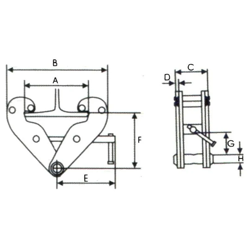 TORSO Montageklemme, Trägerklemme 3 Tonnen 80 - 320 mm - BC3T