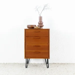 Vintage Kommode Schubladenkommode Holz Teak RT Möbel Mid Century Ablage