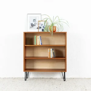 Vintage Regal Bücherregal Kommode Holz Nuss Mid Century