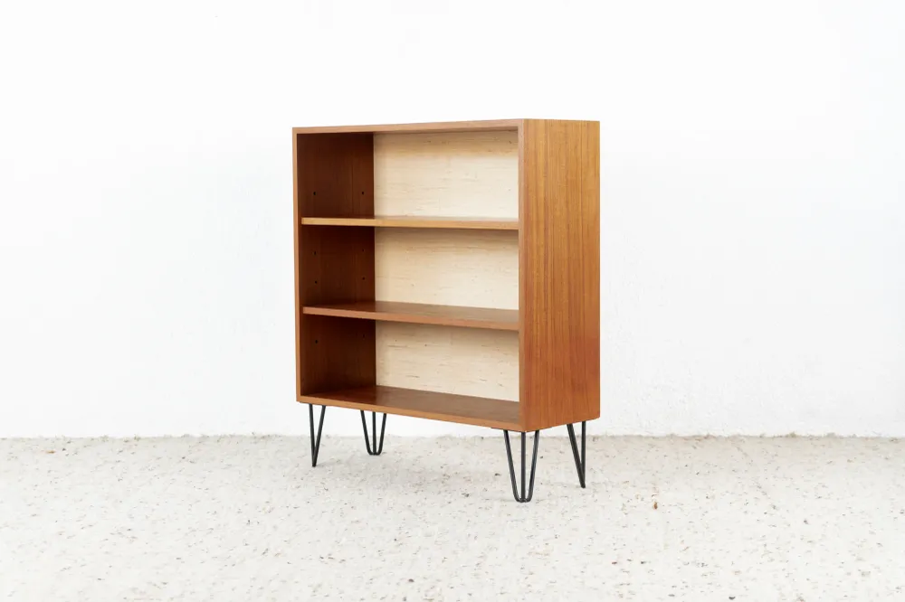 Vintage Regal Bücherregal Kommode Holz Nuss Mid Century