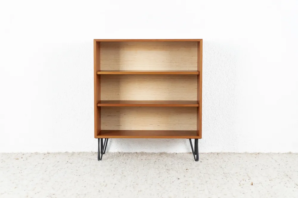 Vintage Regal Bücherregal Kommode Holz Nuss Mid Century