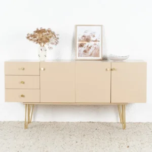 Vintage Sideboard Kommode Creme Mid Century Musterring