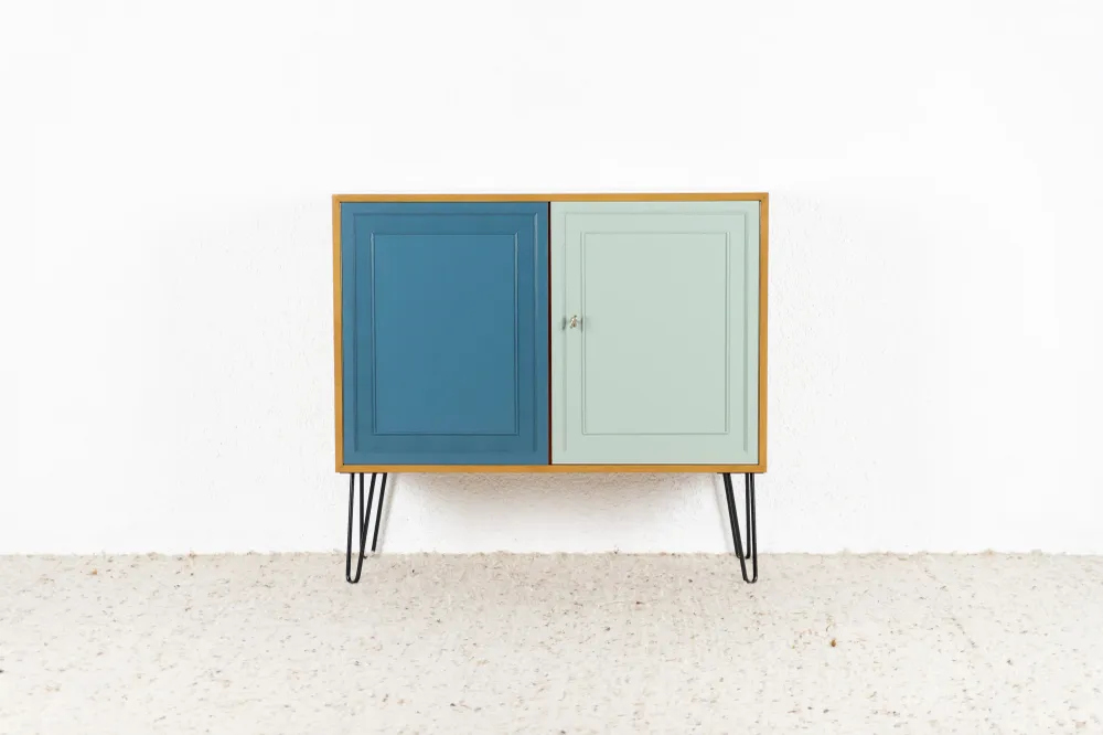 Vintage Sideboard Kommode Schrank Mid Century GERO Holz Nuss