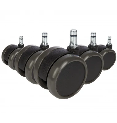 B-Ware Hjh Office Bürostuhlrollen Hartboden Rollen 10x65mm 5 Stück Rolo 3 Sets