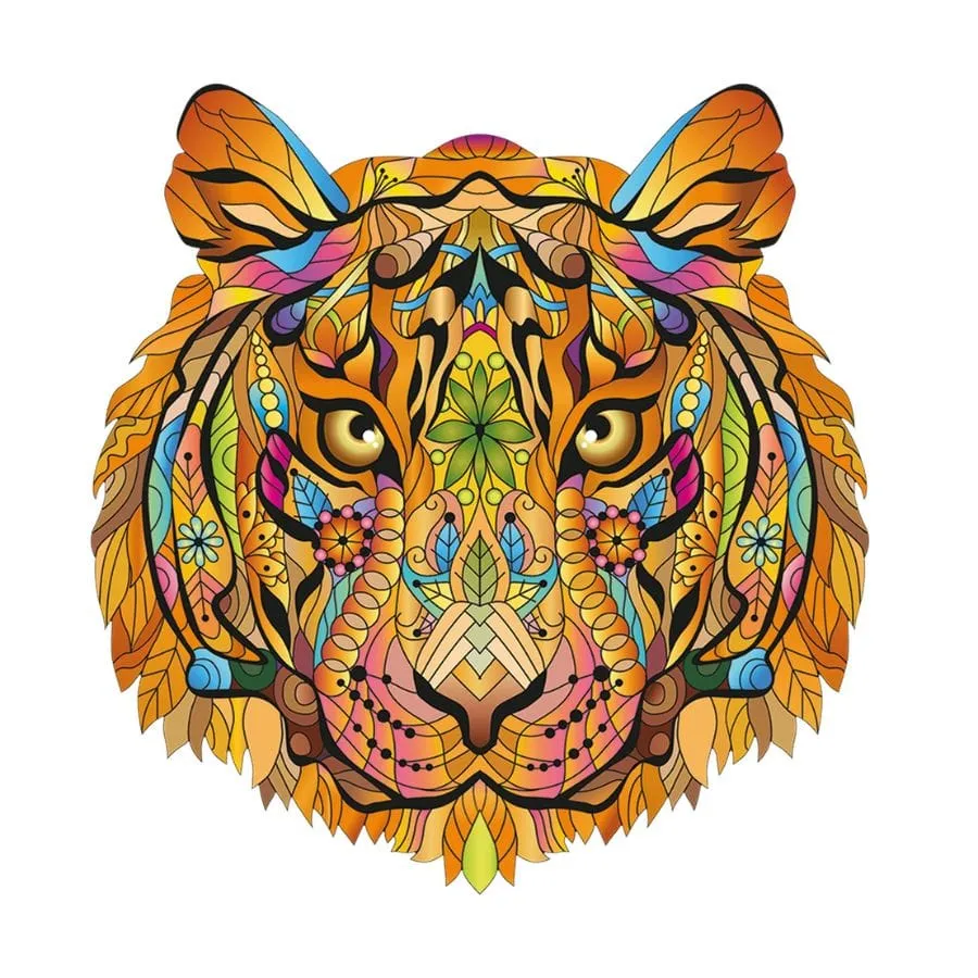 Eureka Holzpuzzle Tiger – 138 Teile, Tierform-Puzzle ab 8 Jahre